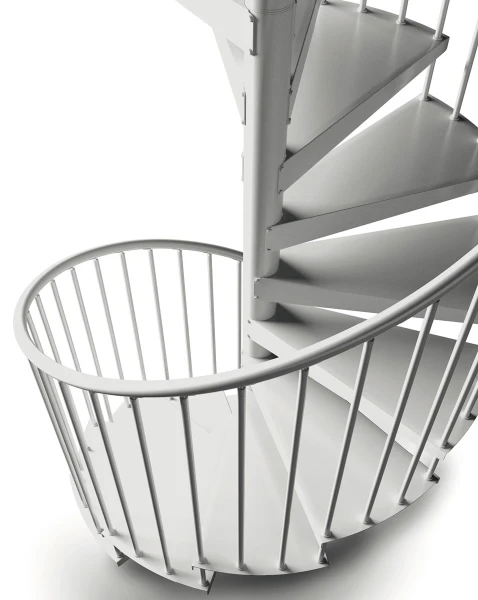 escalera de caracol moderna de metal para interior